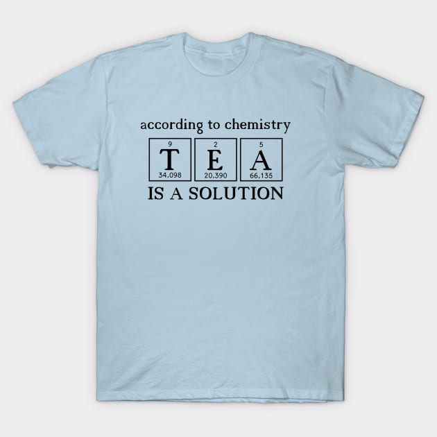 According to chemistry TEA is a solution T-Shirt by otaku_sensei6